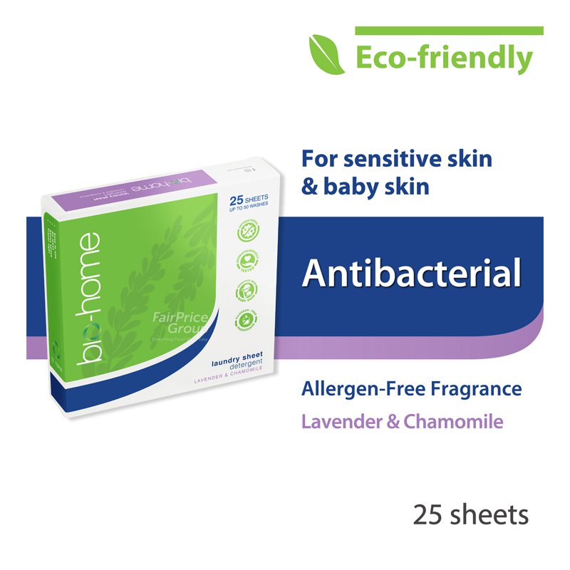 Bio-Home Laundry Sheet Detergent - Lavender & Chamomile 25 per pack