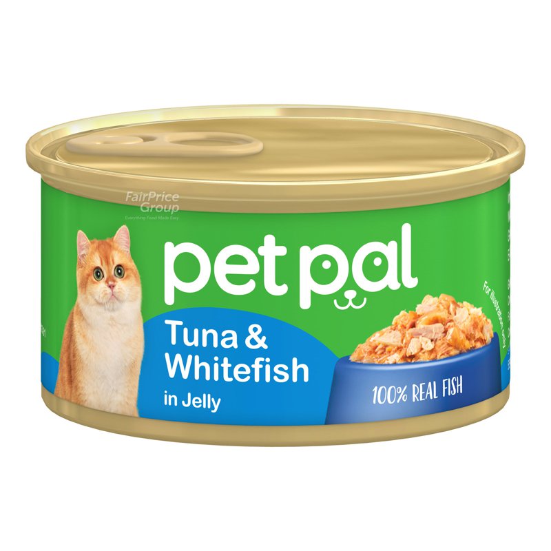 PETPAL Cat Can Food - Tuna & Whitefish in Jelly