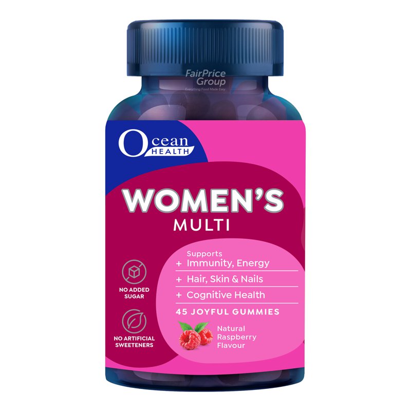 Ocean Health Women's Multi Gummies - Natural Raspberry 45 per pack