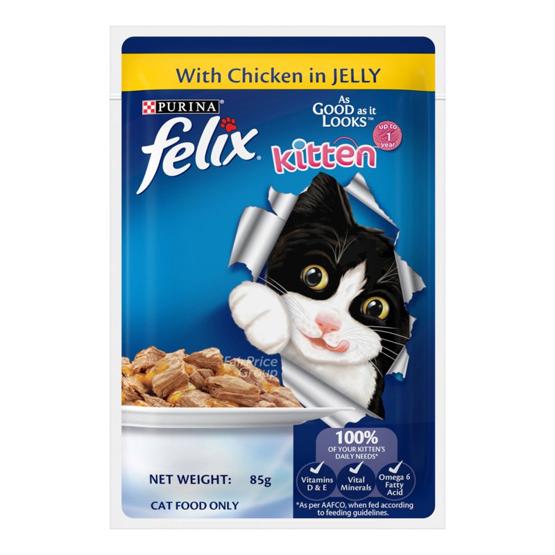Purina Felix Kitten Wet Food - With Chicken in Jelly