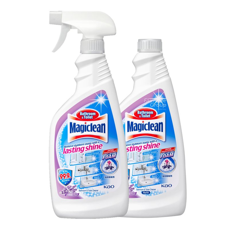 Magiclean Bathroom & Toilet Cleaner Trigger Spray + Refill