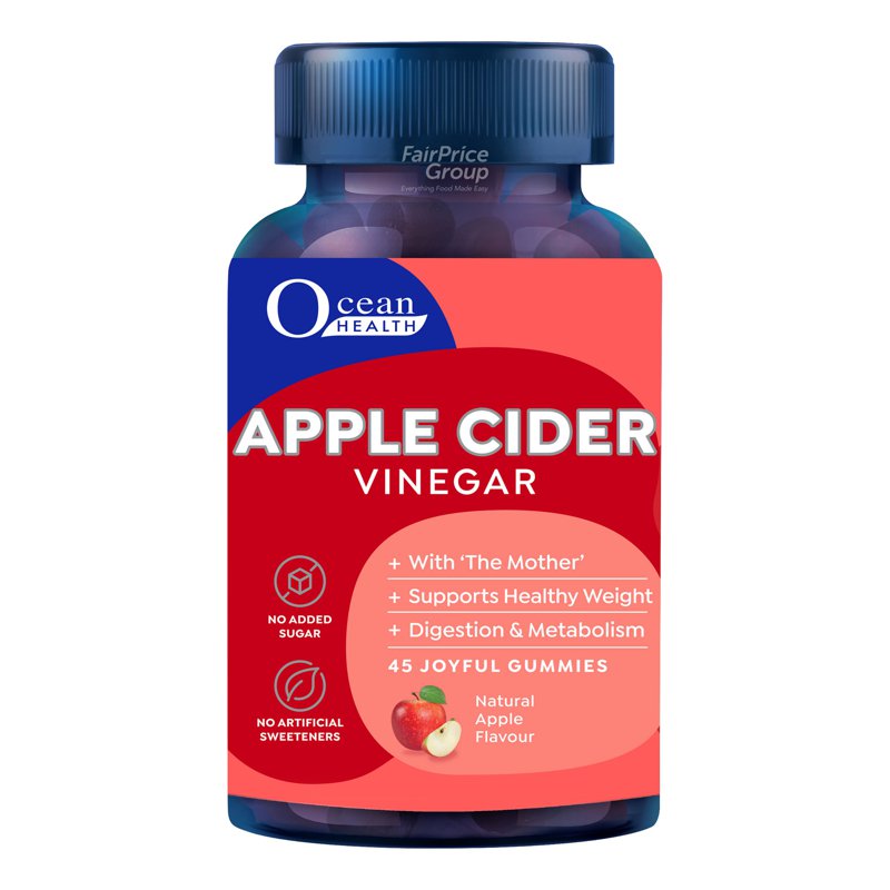 Ocean Health Apple Cider Vinegar Gummies - Natural Apple 45 per pack