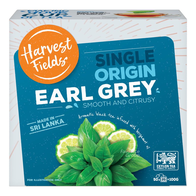 Harvest Fields Single Origin Tea Bags - Earl Grey