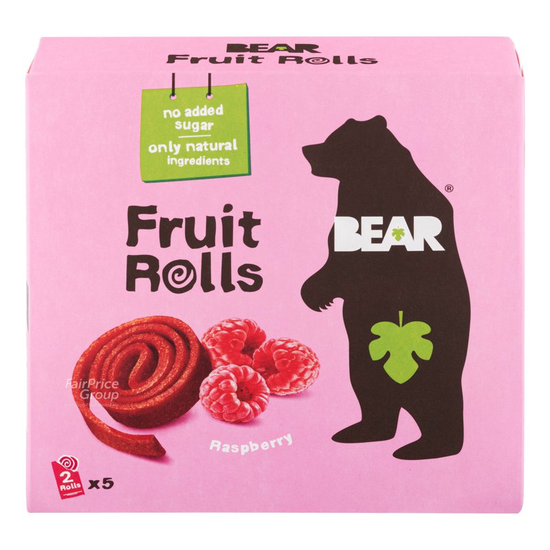 Bear Fruit Rolls - Raspberry 5 per pack