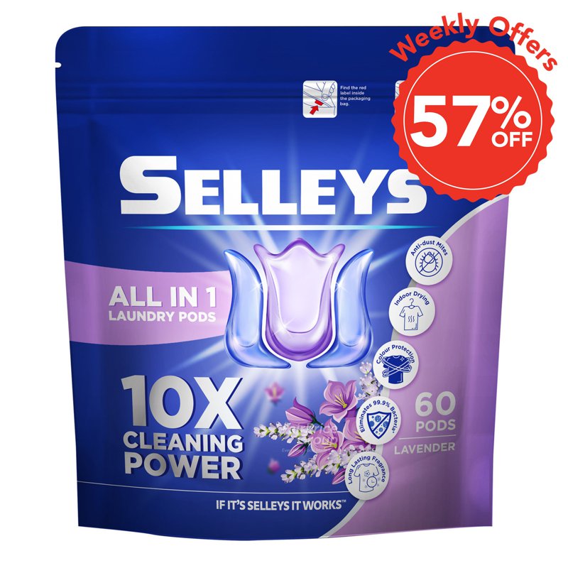 Selleys All in 1 Laundry Pods Refill - Lavender 60 per pack