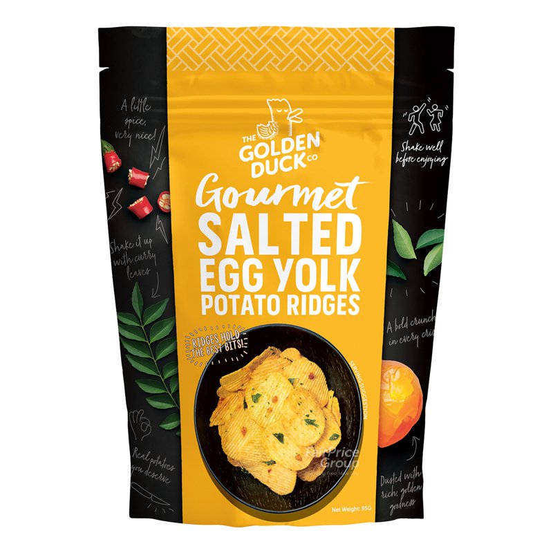 THE GOLDEN DUCK Co. Gourmet Potato Ridges - Salted Egg Yolk