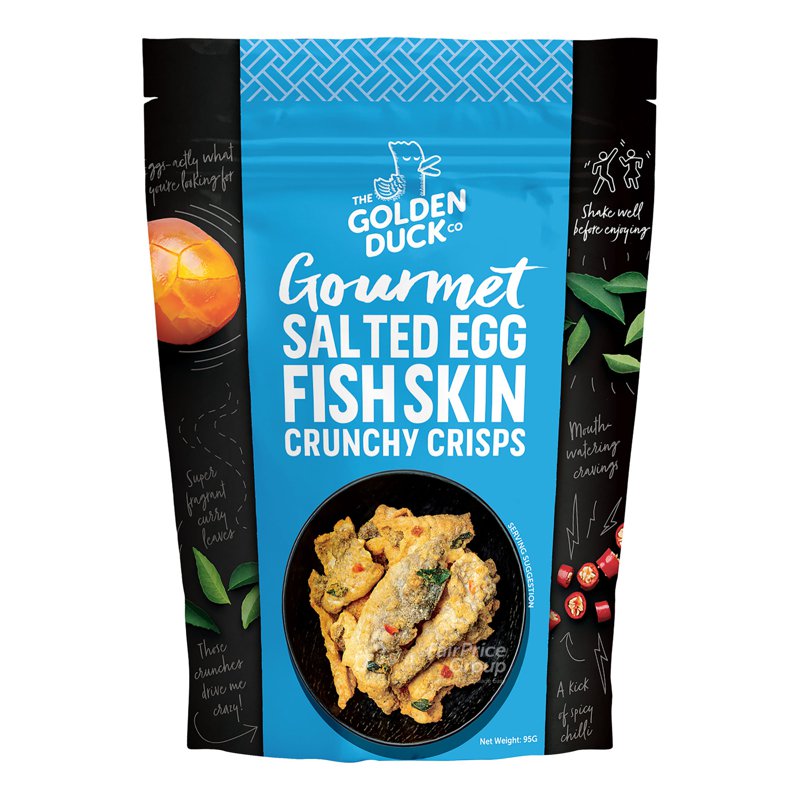 THE GOLDEN DUCK Co. Gourmet Crunchy Crisps - Salted Egg FishSkin
