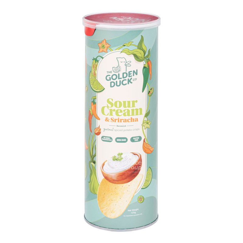THE GOLDEN DUCK Potato Crisps - Sour Cream Sriracha