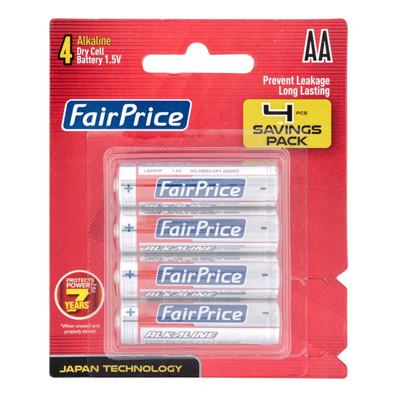 FairPrice Alkaline Battery (LR6RFP/4B) - AA 1 per pack