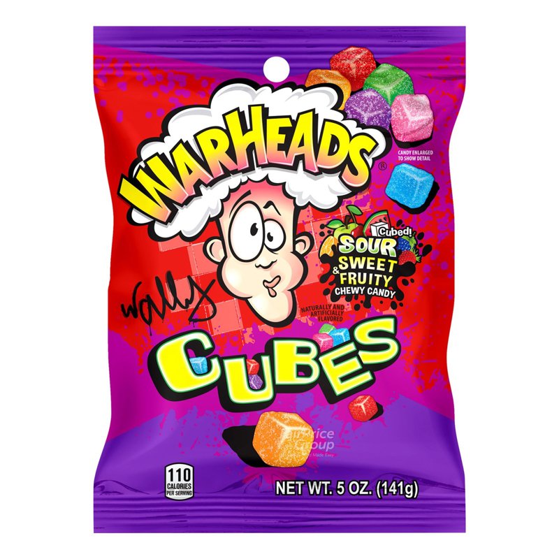 WARHEADS Chewy Peg Bag - Cubes