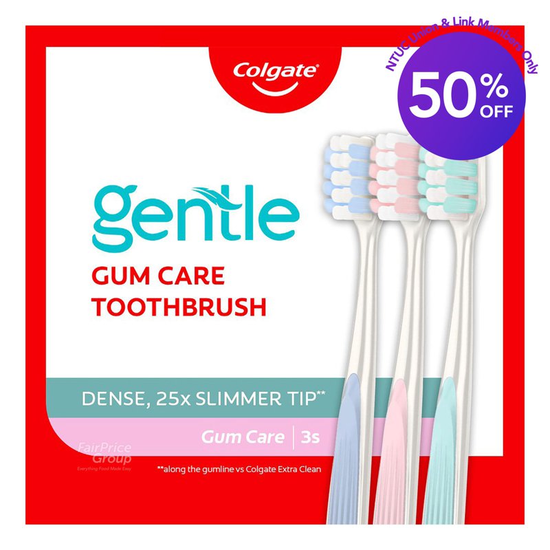 Colgate Gentle Toothbrush - Gum Care 3 per pack