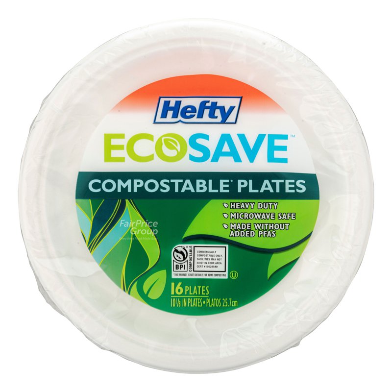 Hefty Ecosave Plates (10-1/8inch) 16 per pack