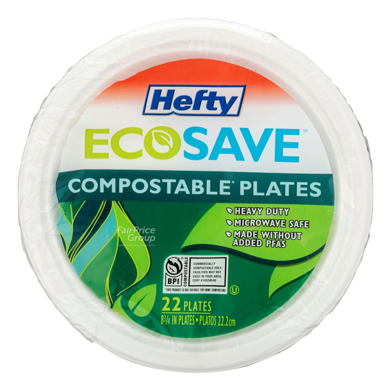 Hefty Ecosave Plates (8-3/4inch) 22 per pack
