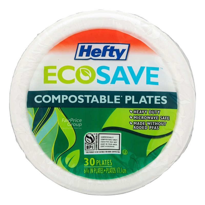Hefty Ecosave Plates (6-3/4inch) 30 per pack