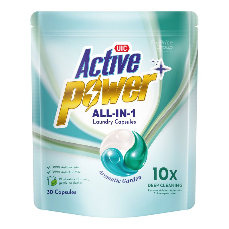 UIC Active Power All-In-1 Laundry Capsules - Aromatic Garden 30 per pack