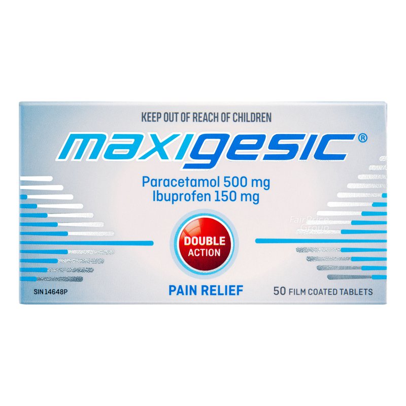 Maxigesic Double Action 50 per pack