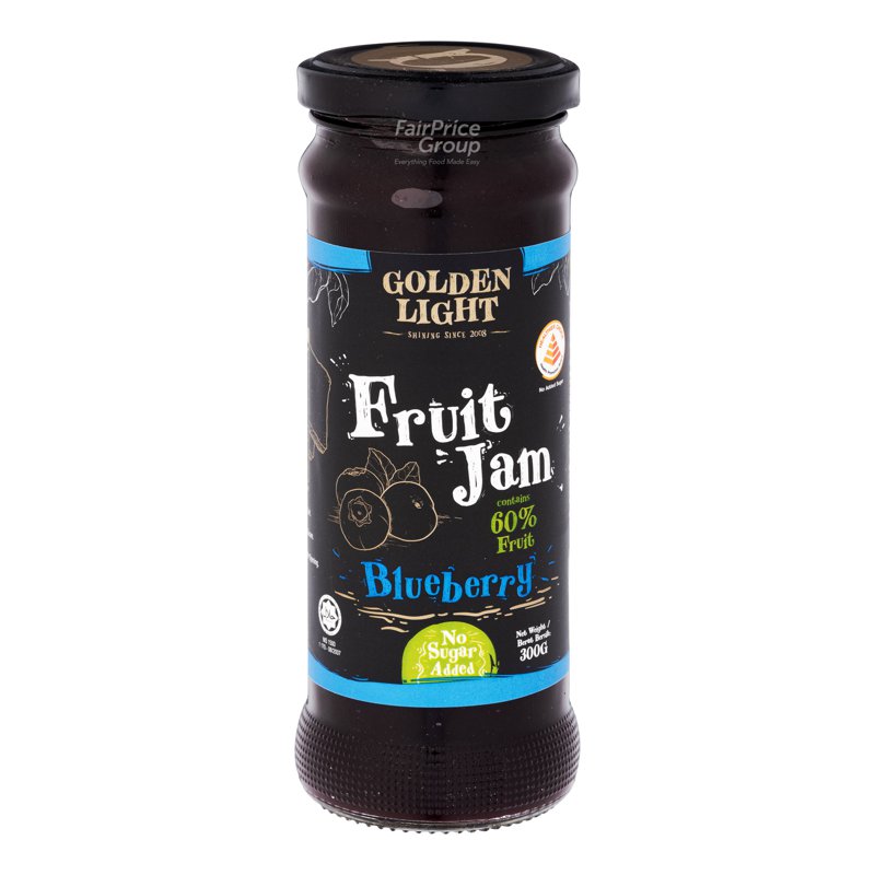 Golden Light 60% Fruit Jam - Blueberry 300g