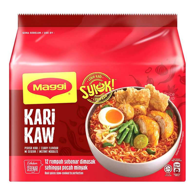 Maggi Syiok Instant Noodles - Kari Kaw 5 per pack