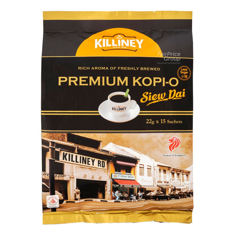 KILLINEY Instant Coffee - Premium Kopi O Siew Dai