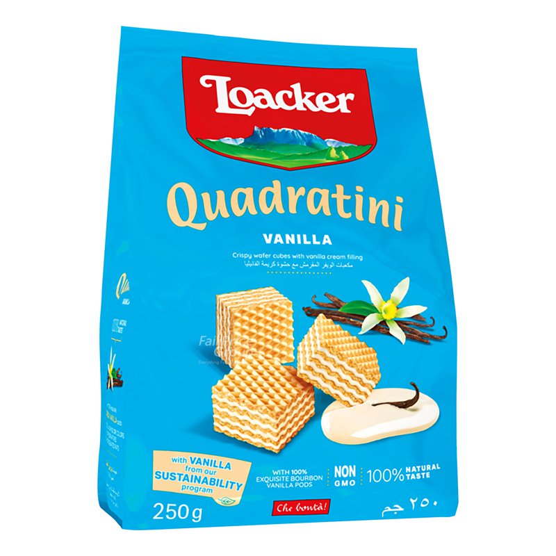 Loacker Quadratini Crispy Wafers - Vanilla