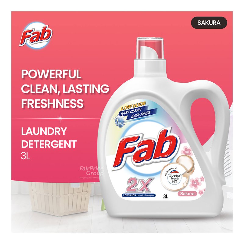 FAB 2x Low Suds Laundry Detergent - Sakura