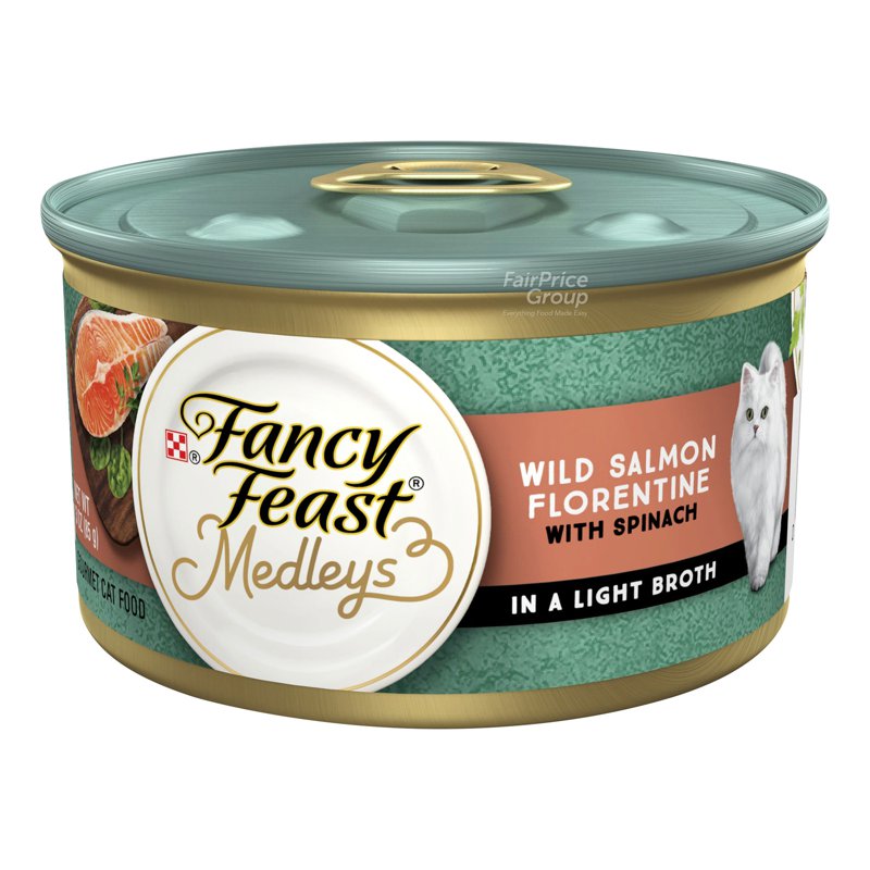 Fancy Feast Medleys Cat Food - Wild Salmon Florentine With Spinach