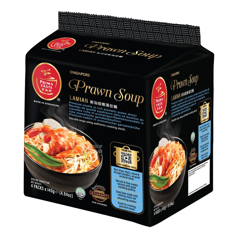 Prima Taste La Mian Premium Instant Noodles - Prawn Soup
