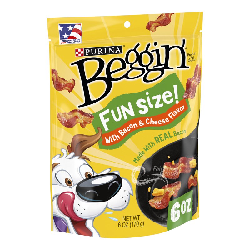 Purina Beggins Fun Size Dog Treats - Bacon and Cheese