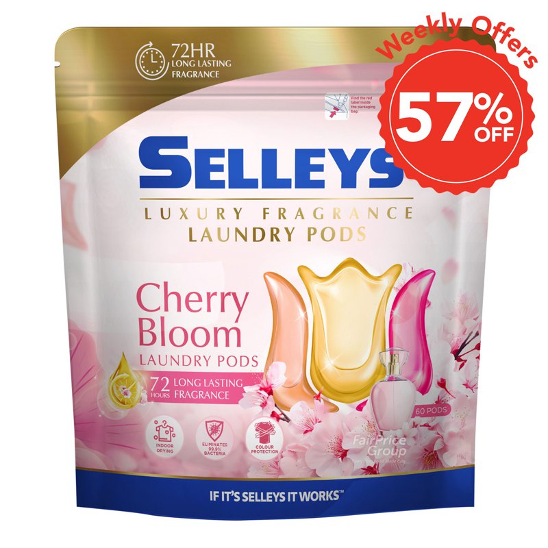 Selleys Laundry Pods Refill - Cherry Bloom 60 per pack