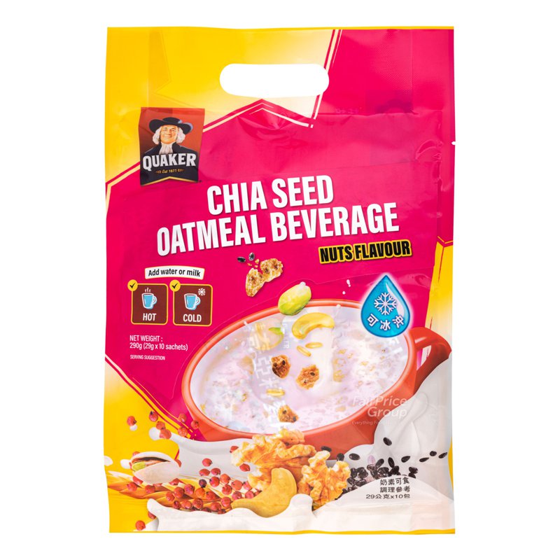 Quaker Chia Seed Oatmeal Beverage - Nuts Flavour