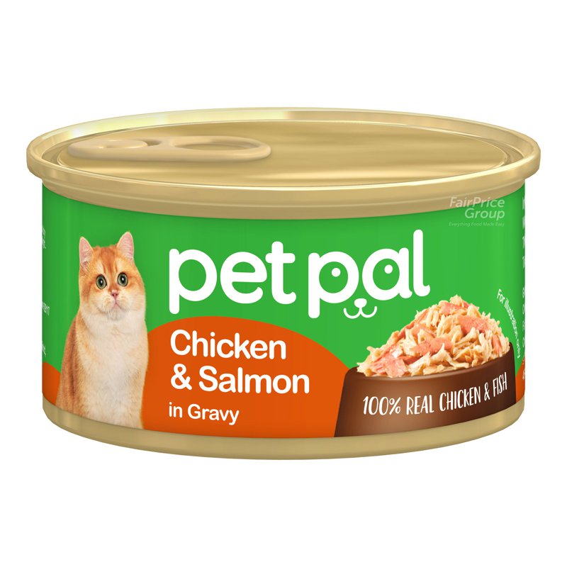 PETPAL Cat Can Food - Chicken & Salmon in Gravy