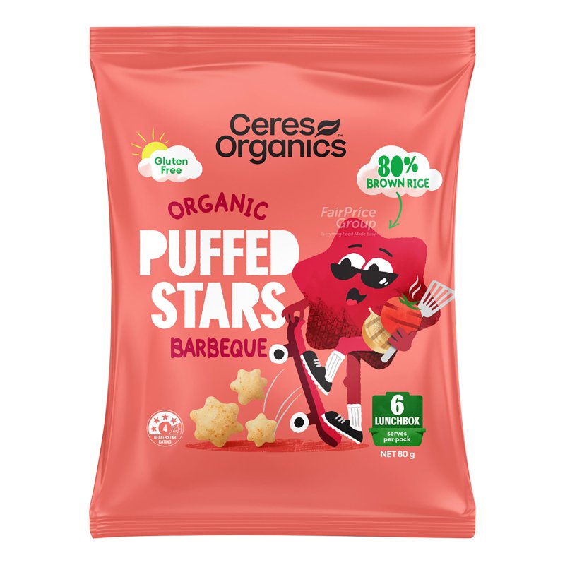 CERES ORGANICS Puffed Stars - Barbeque