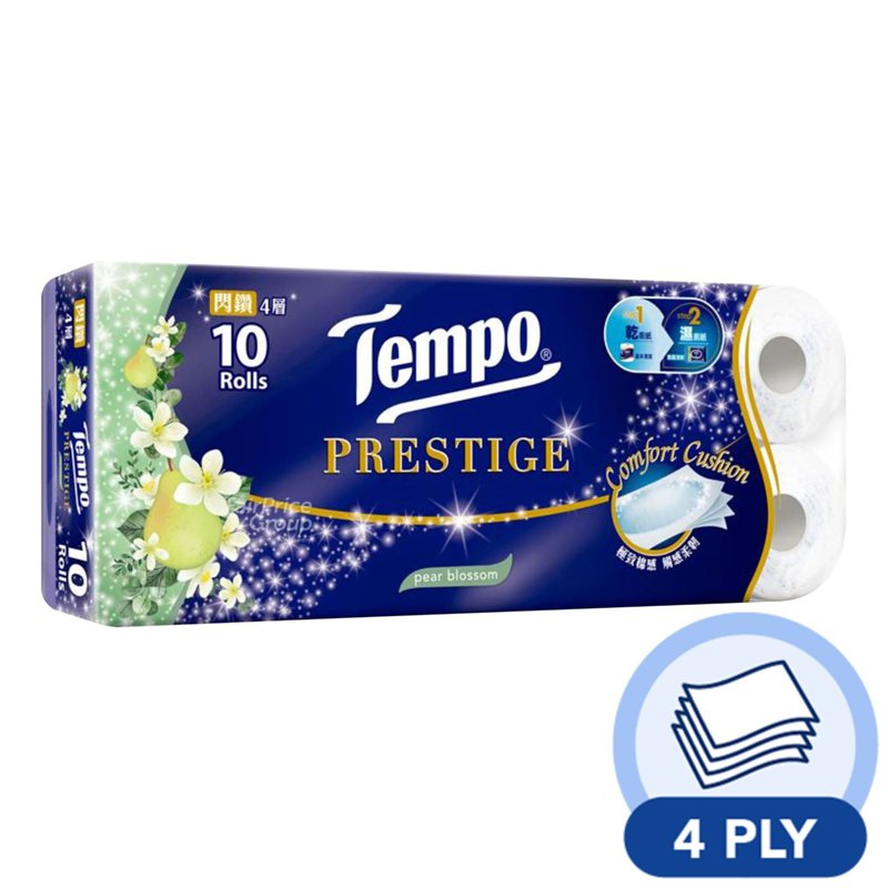 Tempo Bathroom Tissue - Pear (4ply) 10 x 130 per pack