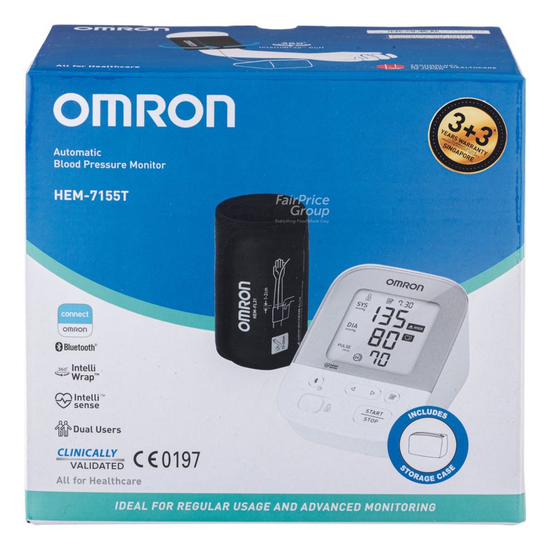 Omron Blood Pressure Monitor (HEM 7155T) 1 per pack