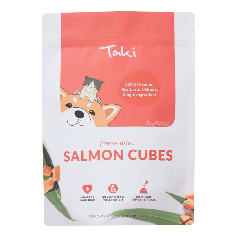 TAKI PETS Freeze Dried Pet Treats - Salmon Cubes