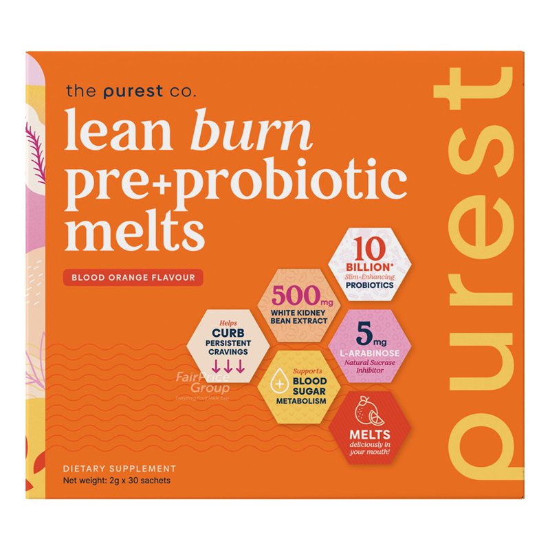 Purest Co Lean Burn Pre+probiotic Melts Sachets 30 per pack