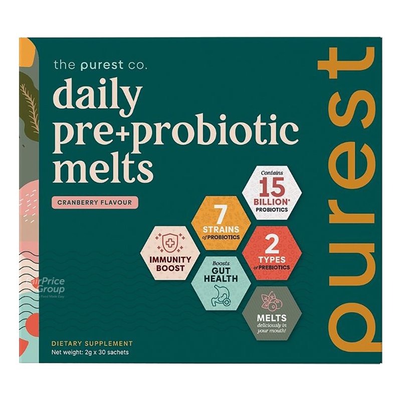 Purest Co Daily Pre+Probiotic Melts Sachets 30 per pack