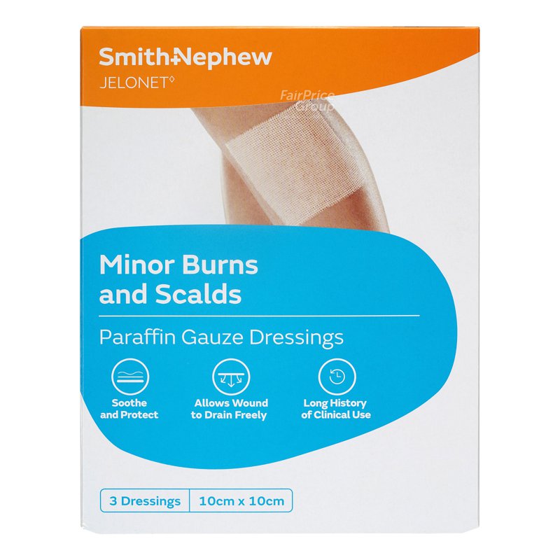 Smith & Nephew Plasters - Jelonet (10cm x 10cm) 3 per pack