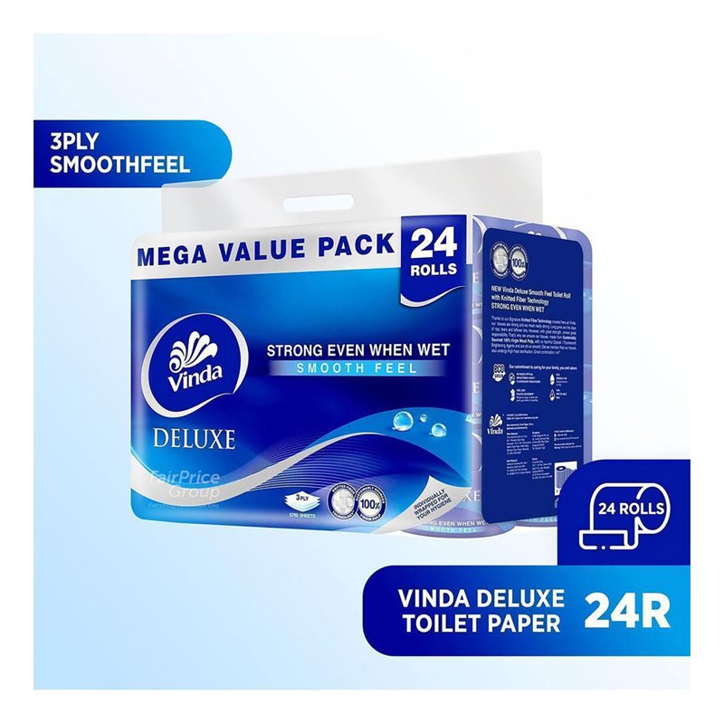 Vinda Deluxe Bathroom Tissue - Smooth Feel (3ply) 24 per pack