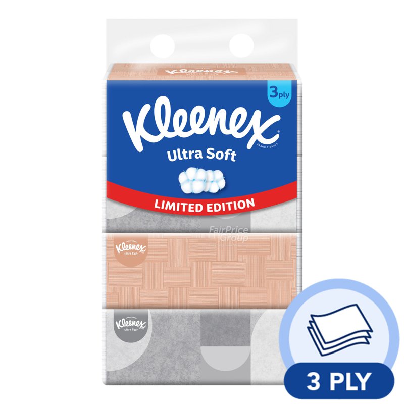Kleenex Ultra Soft Tissue Soft Pack - Lifestyle (3ply) 4 x 120 per pack