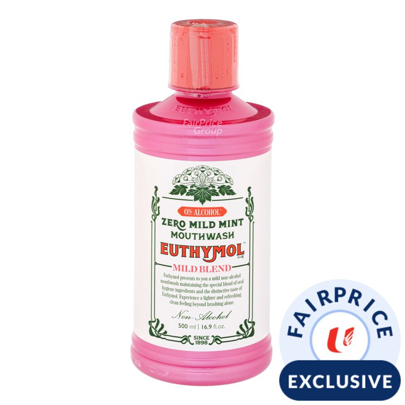 EUTHYMOL Alcohol-Free Zero Mouthwash - Mild Mint
