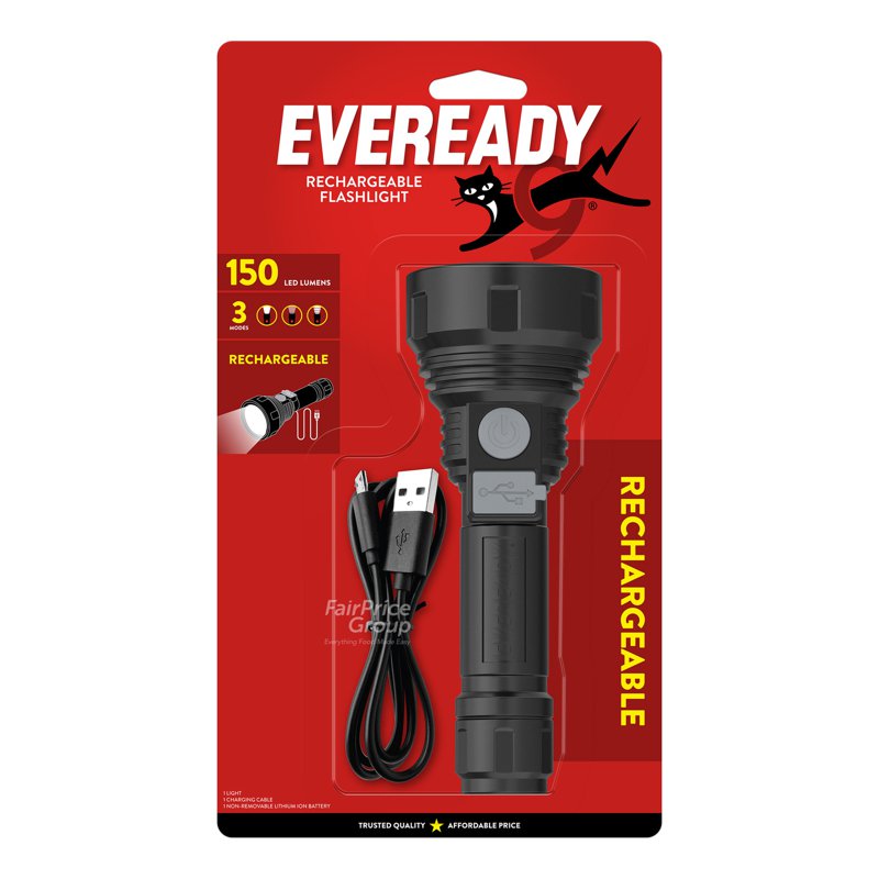 Eveready Rechargeable Flashlight - Medium 1 per pack