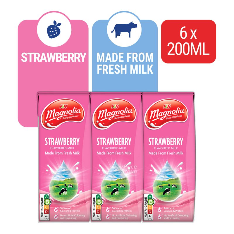 Magnolia F & N Magnolia Uht Packet Milk - Strawberry