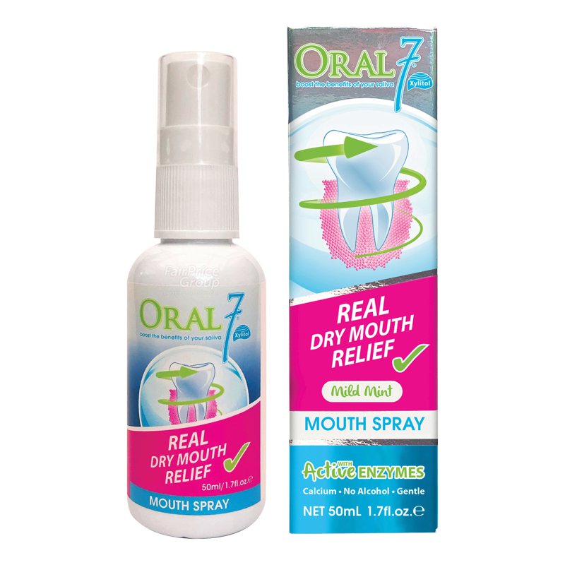 ORAL 7 Real Dry Mouth Relief Mouth Spray - Mild Mint