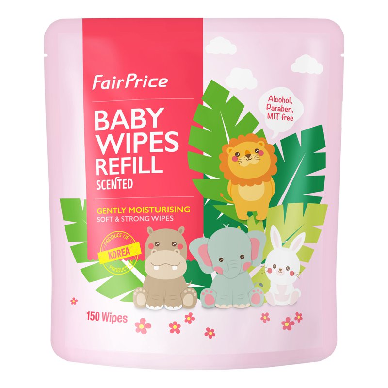 FairPrice Baby Wipes Refill - Scented 150 per pack