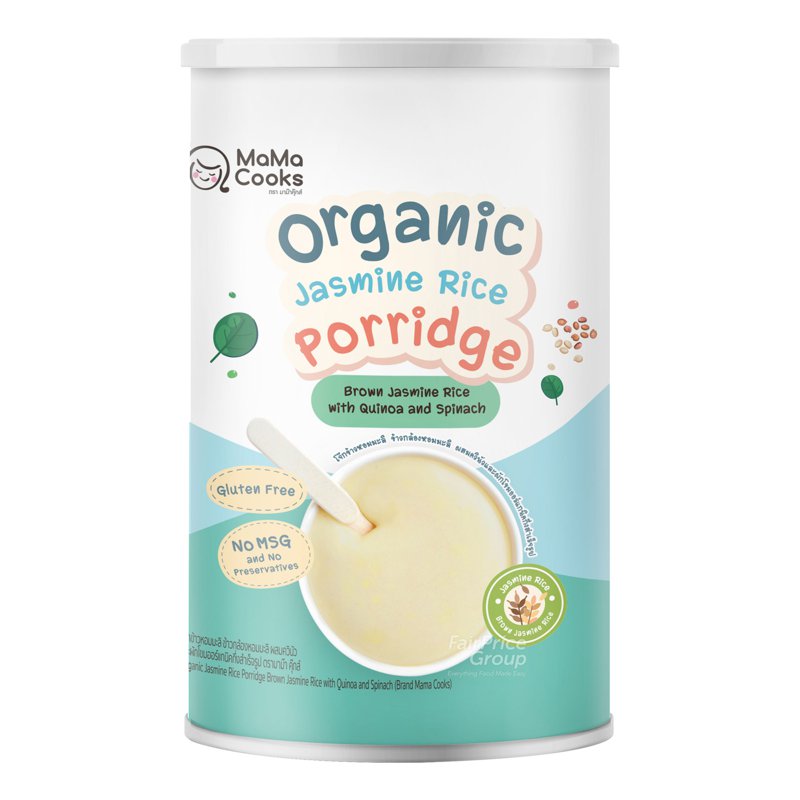 MAMACOOKS Organic Porridge - Jasmine Rice with Spinach and Quinoa