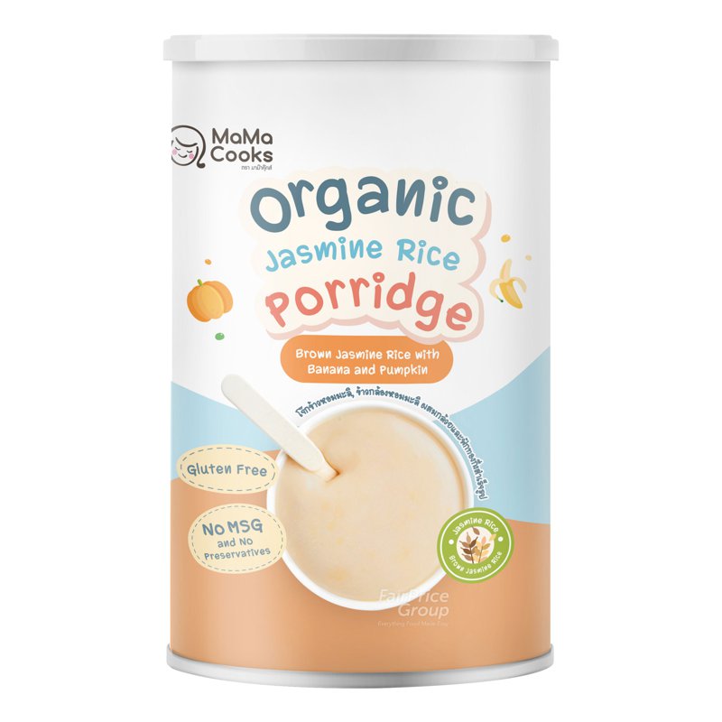 MAMACOOKS Organic Jasmine Rice - Brown Rice with Pumpkin and Banana