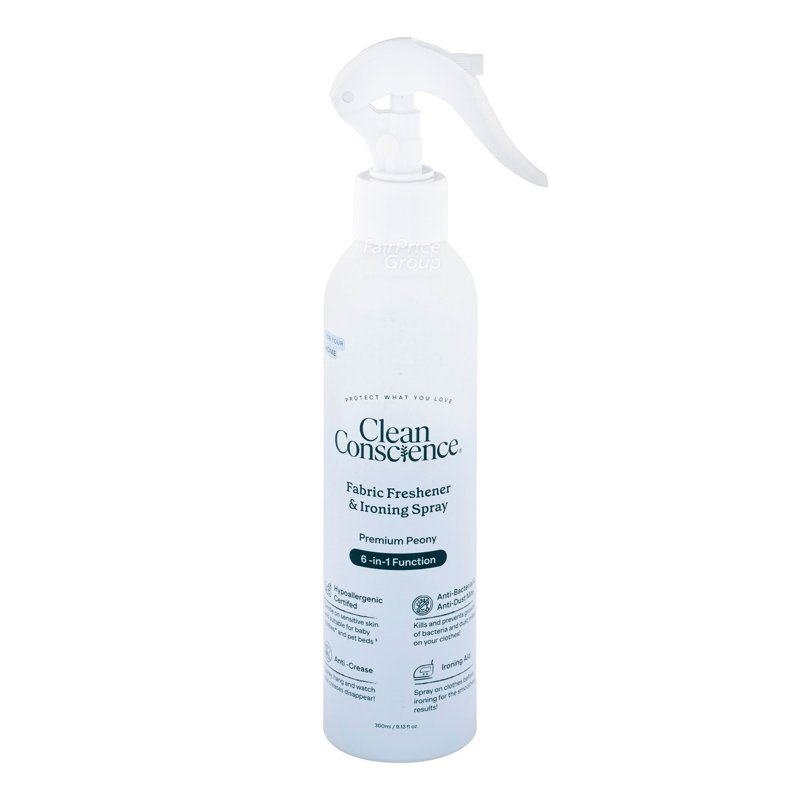 CLEAN CONSCIENCE Fabric Freshener & Ironing Spray - Premium Peony