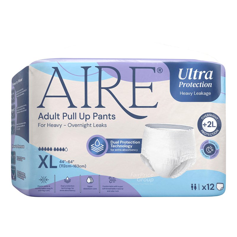 AIRE Ultra Protection Adult Diaper Pull Up Pants - XL 12 per pack