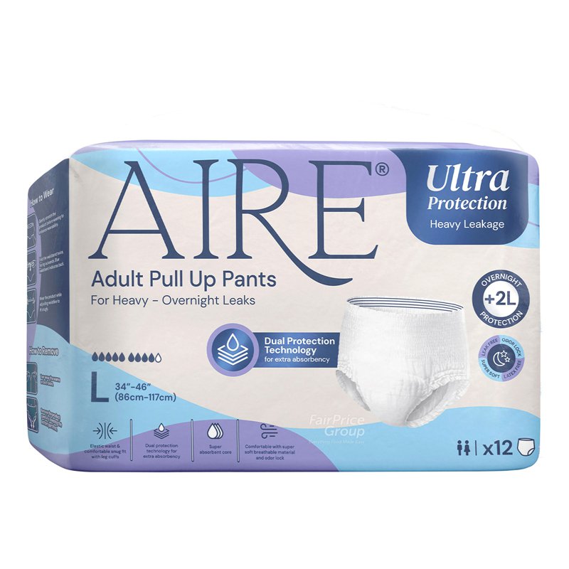 AIRE Ultra Protection Adult Diaper Pull Up Pants - L 12 per pack